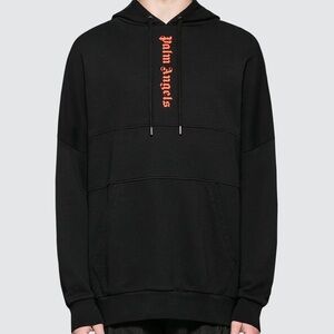 PALM ANGELS 3 Colors Logo Over Hoodie Palm Angels Black Hoodie with Logo Size XL